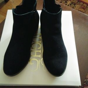Booties black suede